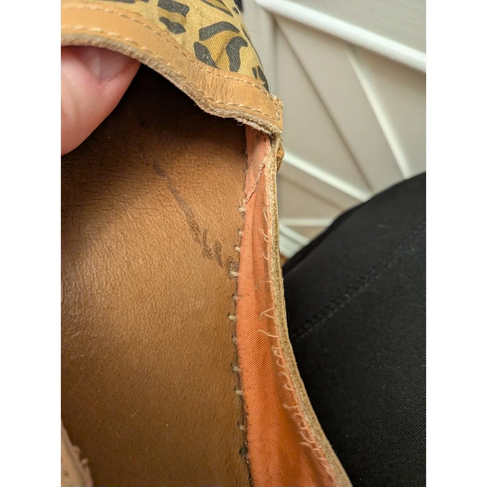 Sperry Top-Sider‎ Katama Leopard Espadrille Flats Tan Brown 9.5M 9343442